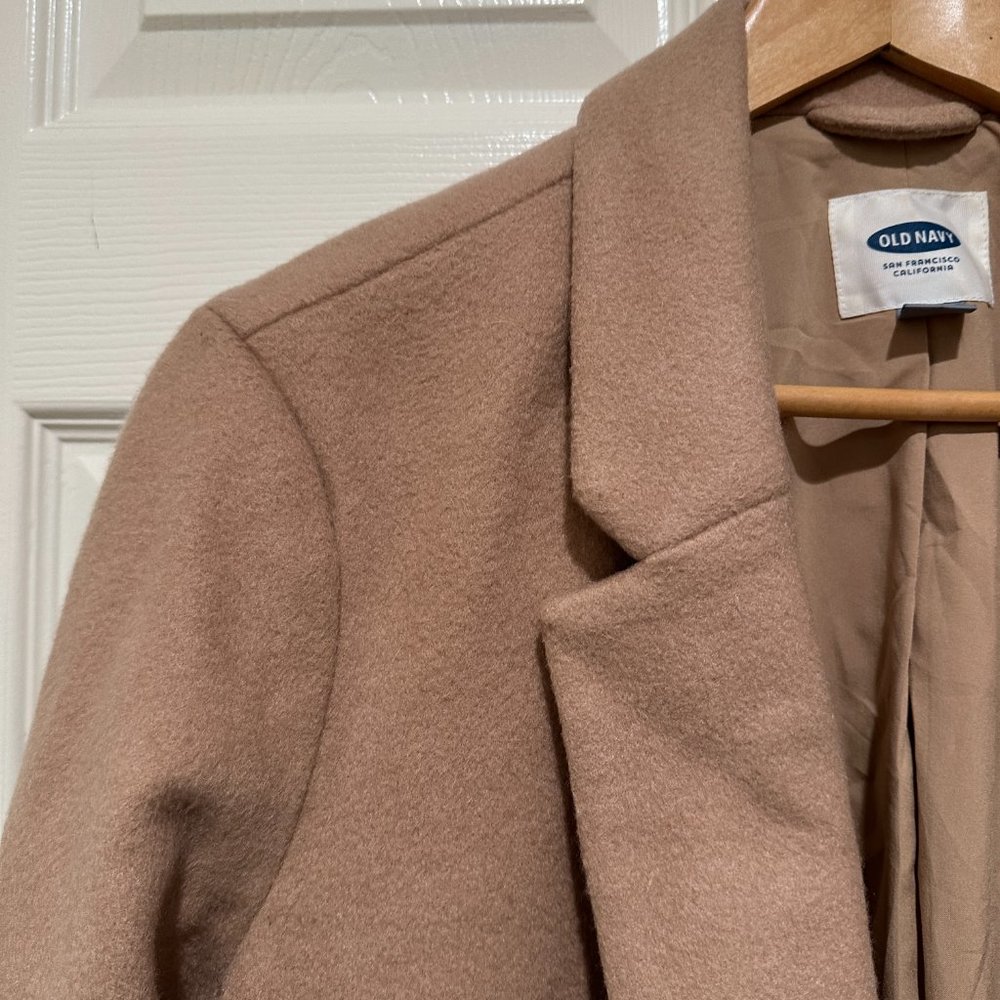 Camel/Beige Old Navy Long Overcoat